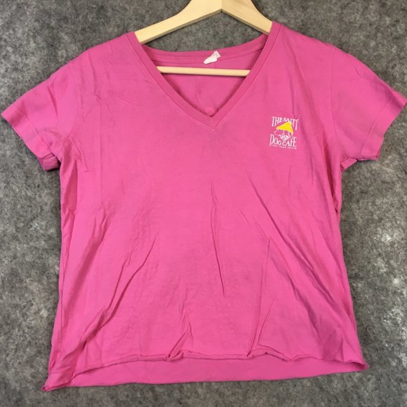 The salty dog cafe Tops - The Salty Dog Cafe T Shirt XL Womens Bubblegum Pink Barbie V Neck Graphic Womens